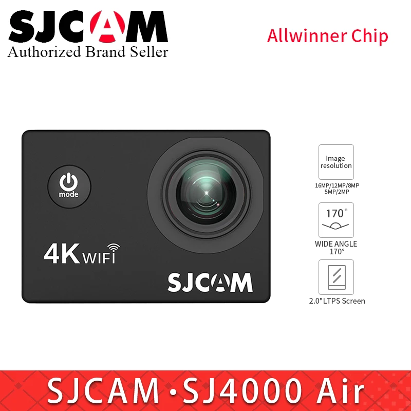 

SJCAM SJ4000 AIR 4K WiFi Action Camera Full HD Allwinner 30fps Sport DV 2.0" Screen Mini Helmet Camera Waterproof MINI SJ CAM DV