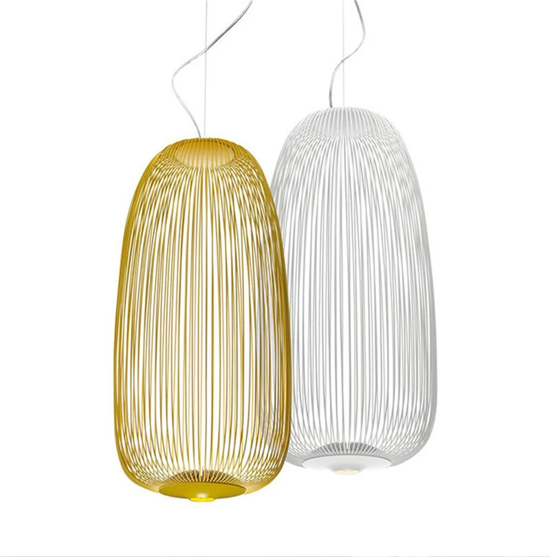 Современный подвесной светильник Foscarini со спицами промышленный в клетку для птиц