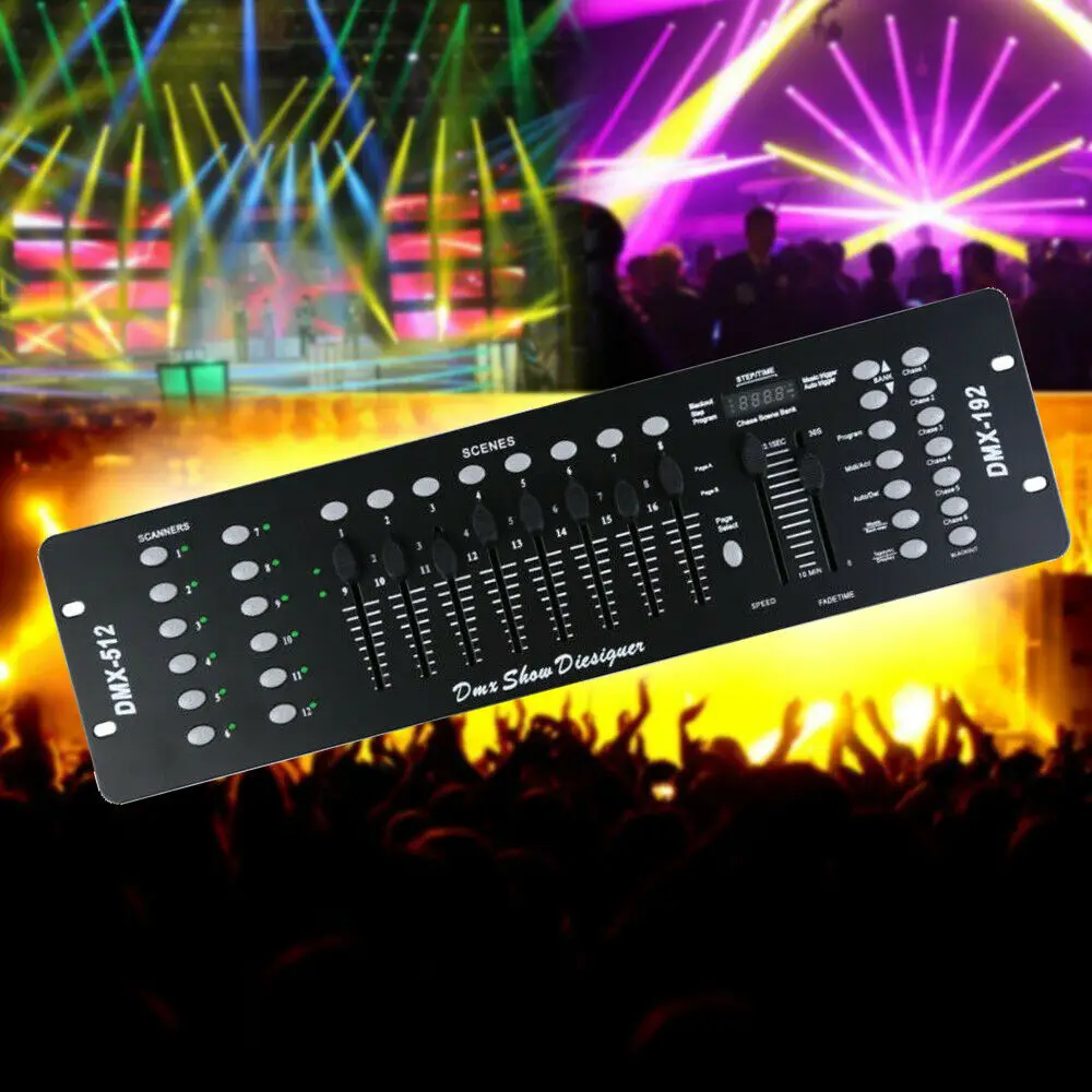 192CH DMX512 Stage Lighting Console Controller Disco Lamp Party Laser