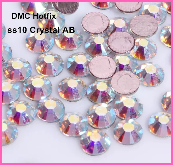 

Free Shipping! 1440pcs/Lot, ss10 (2.7-2.9mm) High Quality DMC Crystal AB Iron On Rhinestones / Hot fix Rhinestones