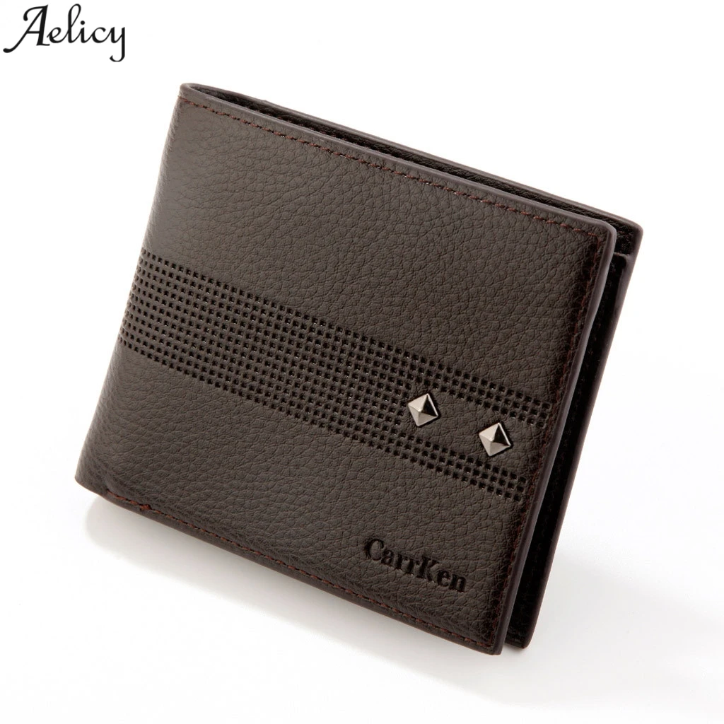 

Aelicy Male Luxury Pu Leather Short Wallet Solid Hand Take Wallet Designed Retro Multi-card Holders Fashion Purse High Quality