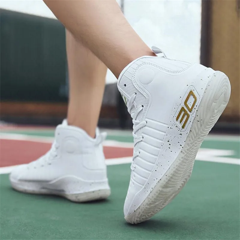 

Men High-top Basketball Shoes Man Sneakers Woman Light Breathable Cushioning Male Anti-skid Outdoor Sport Shoes Basket Homme