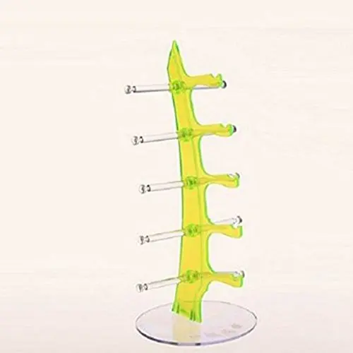 Разноцветные акриловые 5 пар солнцезащитных очков показать счетчик стойки дисплей стенд держатель - Цвет: Green