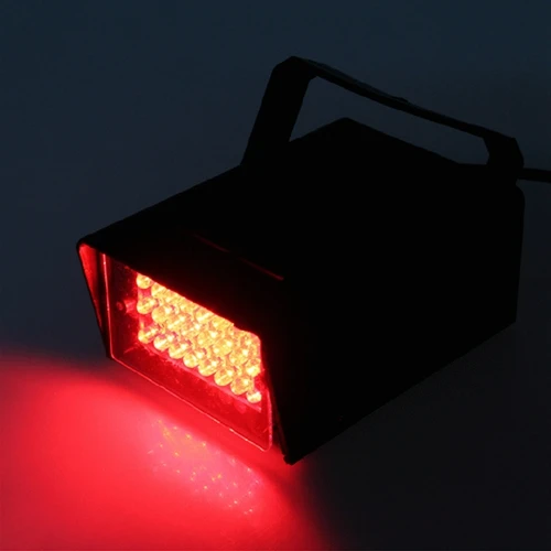 3 Вт 24 светодиодный сценический свет управляемый DJ стробоскоп огни Дискотека вечерние KTV стробоскоп белые сценические световые эффекты США/ЕС штекер AC220V - Цвет: Красный