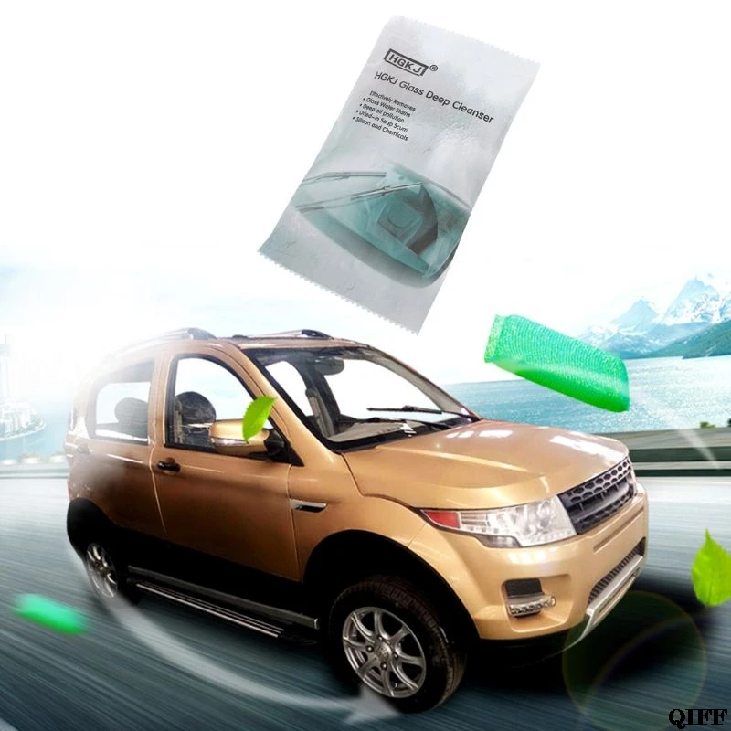 

Drop Ship&Wholesale Car Scratch Removing Liquid Sponge Glass Deep Cleanser Car Glass Cleaning Sponge Glass Remove Oil Film May06