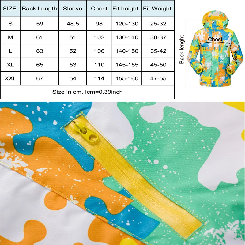 Лыжная куртка для походов на открытом воздухе, светильник в стиле «Северный леденец», детская зимняя камуфляжная спортивная водонепроницаемая ветрозащитная теплая верхняя одежда для подростков