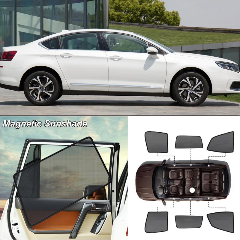 

Car Side Windows Magnetic Sun Shade UV Protection Ray Blocking Mesh Visor For Citroen C5 Curtain Accessories