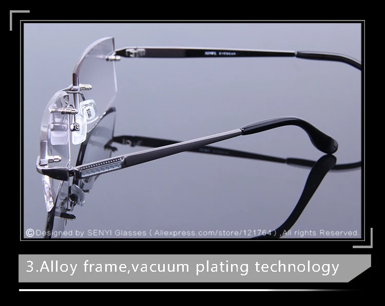 Роскошные очки для чтения, мужские очки без оправы для дальнозоркости, мужские очки для чтения, оптические очки с кристаллами, мужские очки для дальнозорких серых глаз