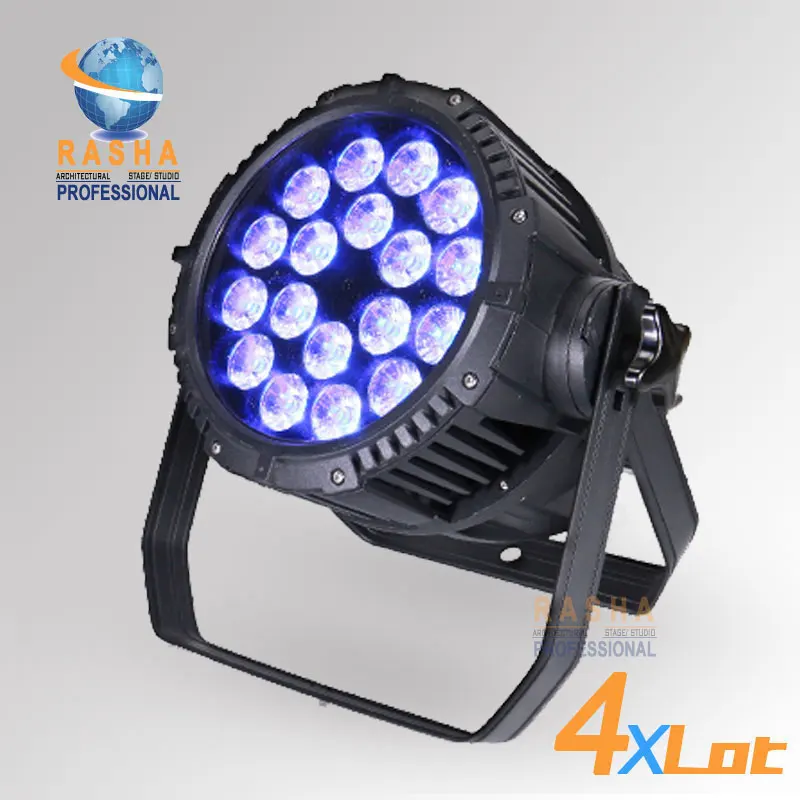 

4X Factory EXW Price Rasha IP65 Waterproof 18pcs*10W 4in1RGBW LED Par Light,Outdoor LED Par Light For Stage Party,Event