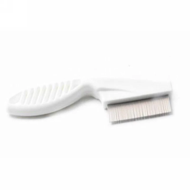 1pc High Comfort Head Lice Comb Metal Nit Head Hair Lice Comb Fine Toothed Flea Flee with Handle For Kids Pet Tool