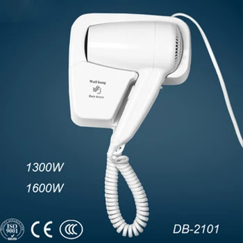 

Wall Mounted Hair Dryer 1300W 220V Security Household Hanging Hair Dryer ABS for Hotel Electric Blower EU Plug DB-2101B
