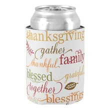 Благодарение Blessings может охладить настраиваемые Свадебные сувениры пивные держатели праздничные вечерние принадлежности холодный стиль может охладитель рукав