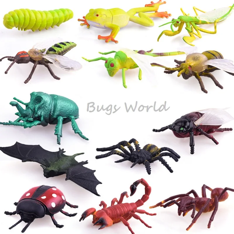 Насекомые, насекомые, игрушки для детей, Обучающие, высокая симуляция, насекомые, лягушка, Игрушка Бабочка, фигурки для морского организма, insetos de brinquedo