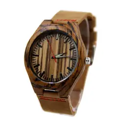 Стильные деревянные часы браслет кварцевые часы с подарочной коробкой для мужчины или женщины с многогранными наручными часами