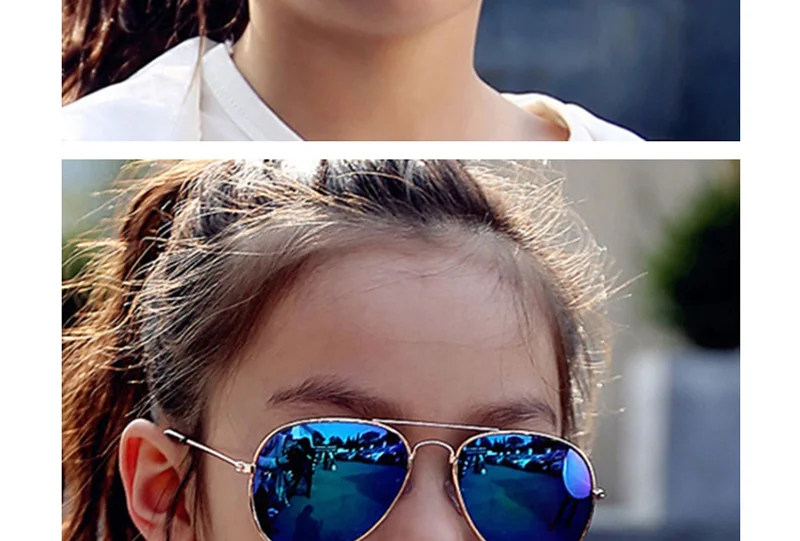 RBRARE классические солнцезащитные очки для девочек и мальчиков, цветные зеркальные детские очки с металлической оправой, детские солнцезащитные очки Oculos Infantil