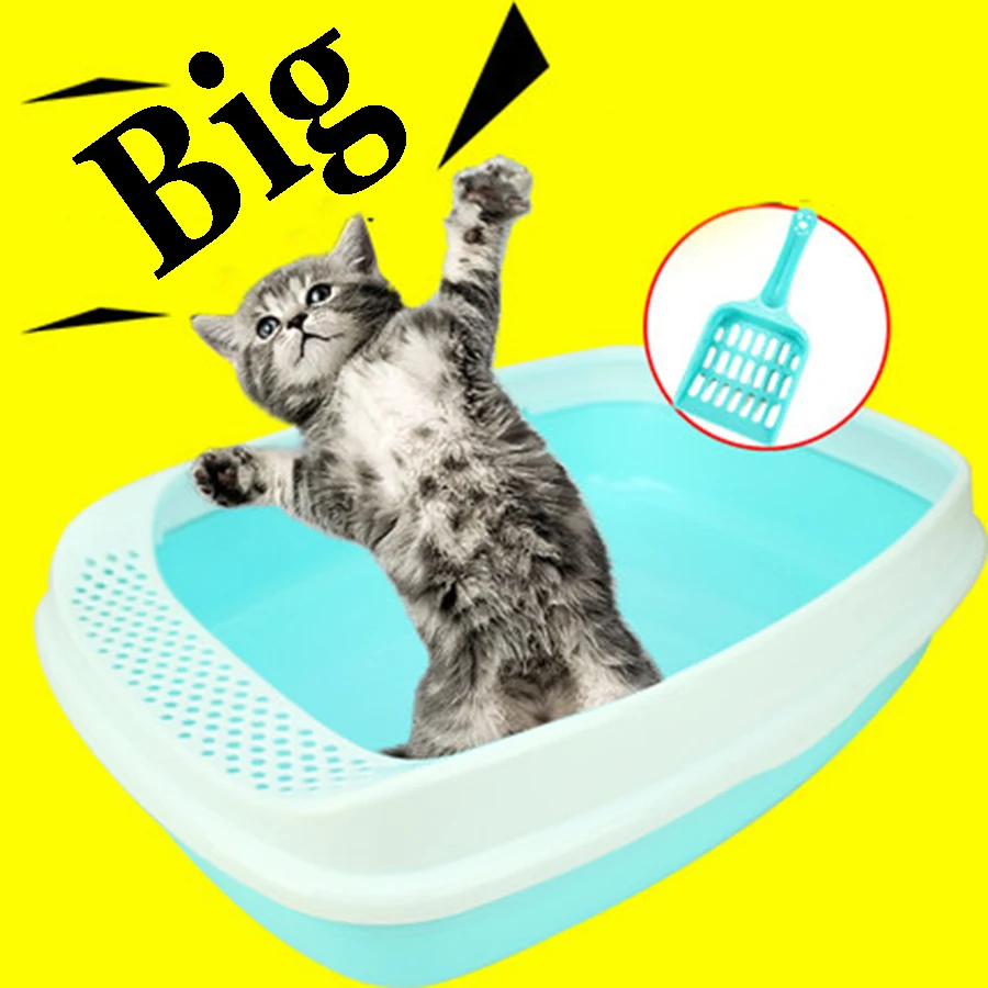 

Semi-closed Cat Sand Toilet Litter Tray Pet Bedpan Cats Plastic Basins Small Corner Toilets Training Mascotas Pet Supply 90Z2008