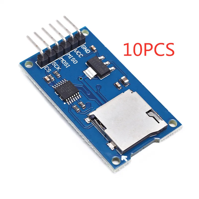 Плата расширения для хранения Micro SD 10 шт./лот карта TF защитный модуль памяти SPI Arduino