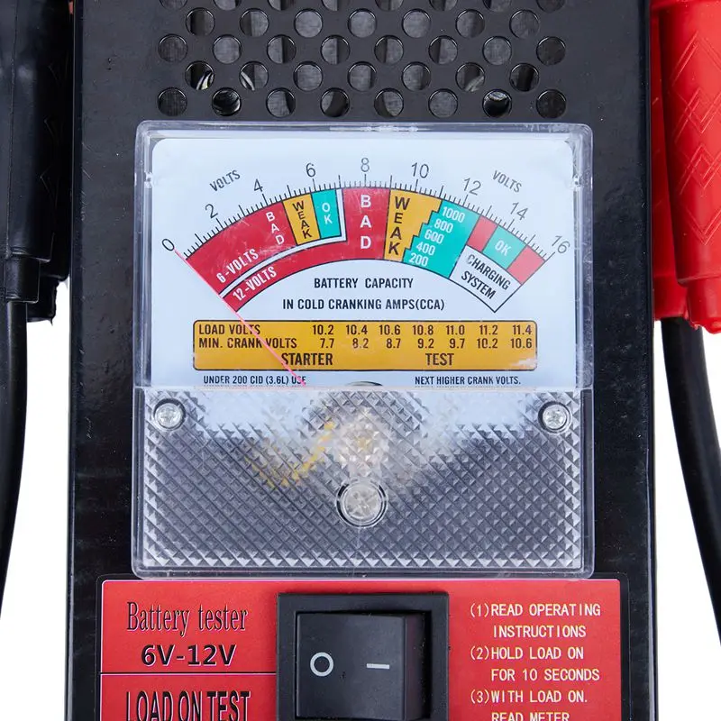 Battery Load Tester 100 Amp 12V Car 6V 6 Volt for Schumacher 12 Mechanics Truck Type