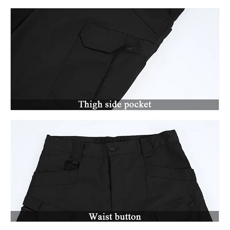 New Pleated Solid Cargo Pants Men Quality Long Outdoor Sports Trousers Men Hiking Hunting Camping Pant Zipper Fly Tactical Pants