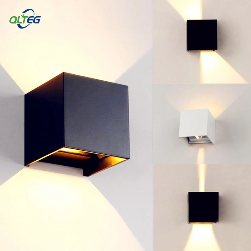 Conduziu a Luz da Parede ao ar Lâmpada de Parede Qlteg Livre Ip65 Impermeável Estilo Nórdico Moderno Interior Sala Estar Varanda Jardim Lâmpada Ac90-260v 6 w 12 7 Cheap Luminárias de parede