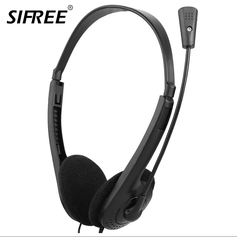 

Super Bass 3.5mm Wired Stereo Headphone Noise Cancelling Earphone with Microphone Adjustable Headband for Computer Laptop