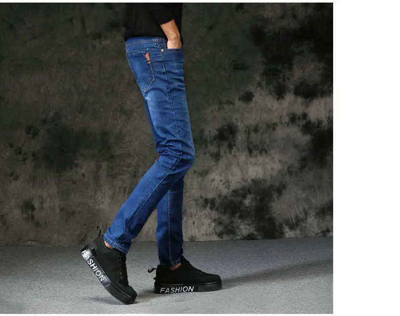 UMMEWALO/черные облегающие джинсы для мужчин, дизайнерские мягкие Стрейчевые джинсы, мужские эластичные повседневные джинсы, Мужские