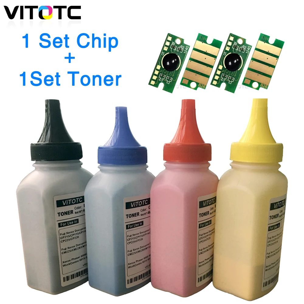 4 тонер чип сброса совместимый для Fuji Xerox Docuprint CP105 CP105b CP205 CP205b CM205 картридж заправка бутылка порошка