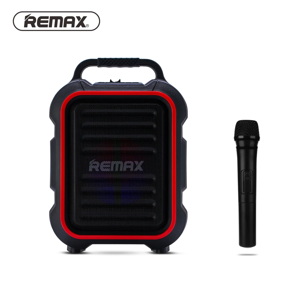 

Remax Mic HIFI Bluetooth Speaker Manually Adjust The EQ function 3D Digital Sound Supports multiple audio output Outdoor Speaker