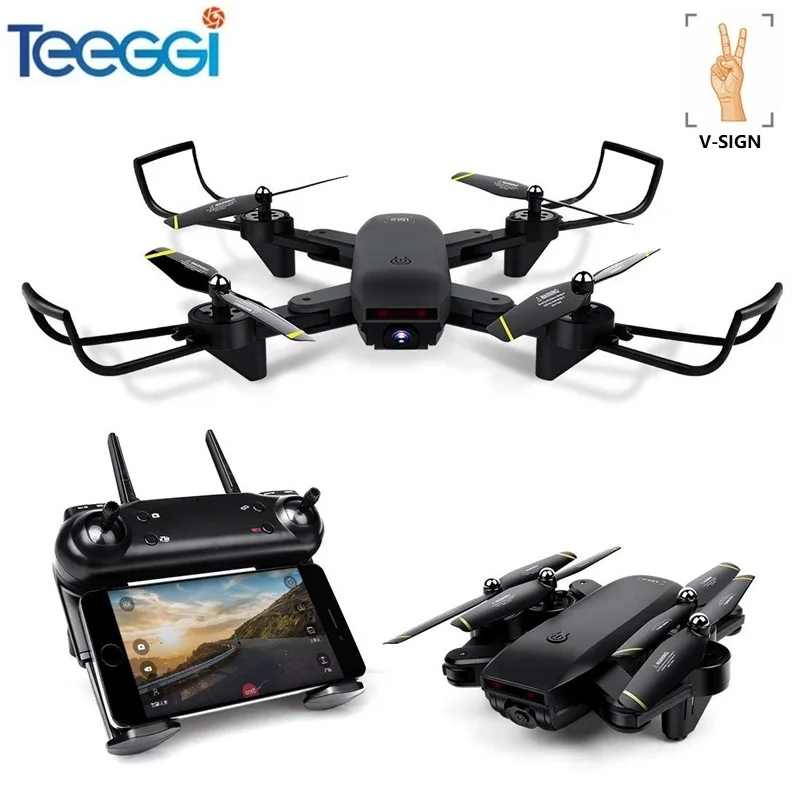 

Foldable Selfie Drone Optical Follow Me RC Quadcopter with Dual Camera HD 720P FPV RC Helicopter Dron VS VISUO SG700 XS809S