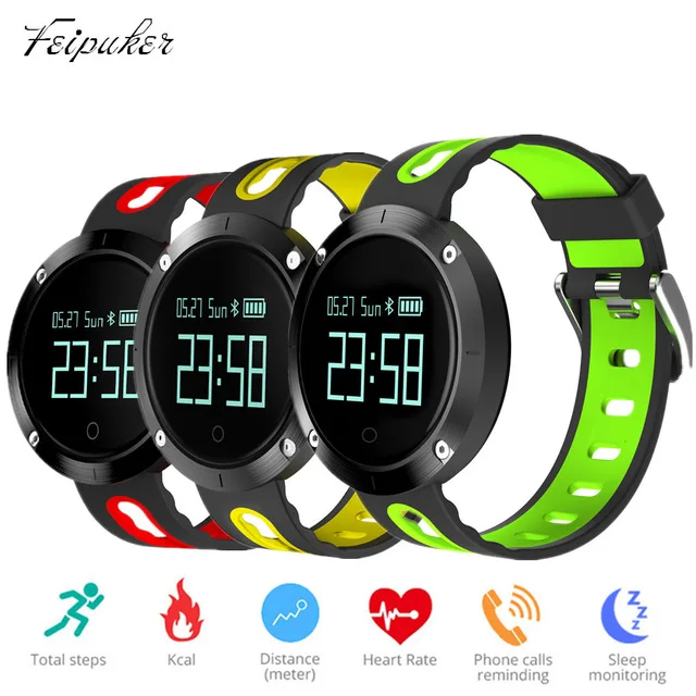 

Feipuker DM58 Smart Bracelet Blood Pressure Heart Rate Monitor IP68 waterproof Call reminder Activity Tracker Smart Band