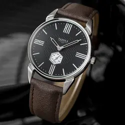 Новые YAZOLE для мужчин s часы лучший бренд класса люкс кварцевые часы для мужчин часы кожаный ремешок аналоговые часы relogio masculino reloj hombre
