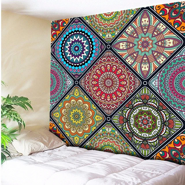 Plus Size Multicolor Beautiful Mandala Tapestry Wall Hanging Beach Plus Size Multicolor Beautiful Mandala Tapestry Wall Hanging Beach Towel Home Decor Tapestries Living Room