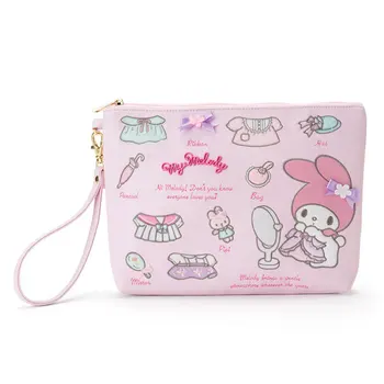 

IVYYE 1PCS Pink Melody Fashion Anime Cosmetic Bags PU Zipper Travel Makeup Bag Storage Wash Toiletry Girls New