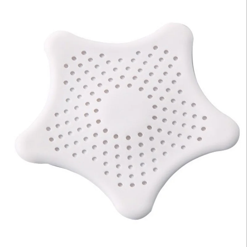 Five-pointed Star Filter Drain hair Catcher Cover shower filter Kitchen Bath Sewer Sink Waste Strainer Filter 5 Color Optional