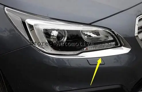 Подходит для SUBARU XV crosstrek 2011- хромированные, для передних фар бровей век украшение накладка молдинг передняя лампа отделка фара с козырьком