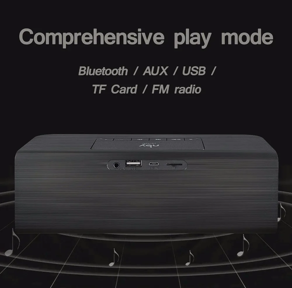 NBY 5540 беспроводной динамик портативный Bluetooth стерео звук 10 Вт система музыкальный