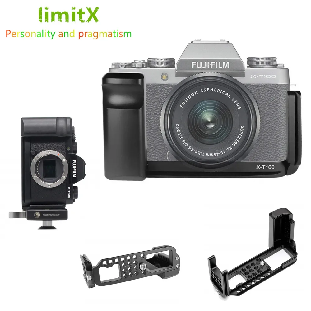 

Quick Release L Plate Holder Hand Grip Tripod Bracket for Fujifilm Fuji X-T100 XT100 Camera for Benro Arca Swiss Tripod Head