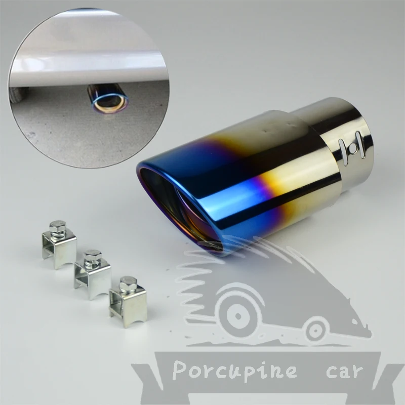 

Straight Exhaust Tailpipe Tail Pipe Rear Muffler End Trim < 63mm For Honda Civic Hyundai Sonata Subaru Forester Toyota Corolla