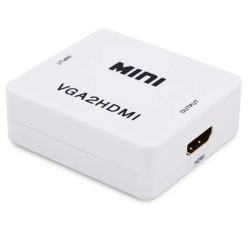 10 p mini HD 1080P VGA A HDMI HD HDTV Video Converter Box Adattatore con Audio per PC Del Computer