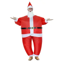 Новогодняя одежда 2018 косплэй одежда игрушки для взрослых и детей партии форма надувные карнавальные забавные Санта Клаус Снеговик