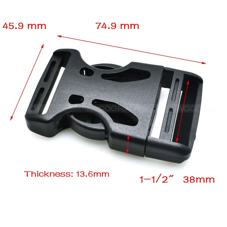 10-Pack Multi-Size Webbing Detach Buckles for Bags and Travel Accessories