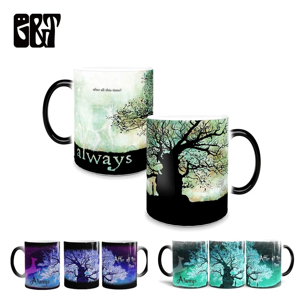 

GT Harry Hot Color Changing Drink Cup Magic Mug Discoloration by Temperature Mischief Managed Wine Tea Cup Creative Gift