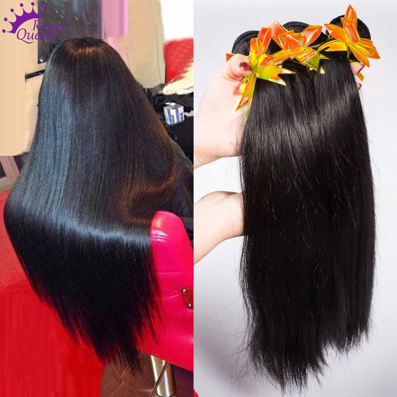 7A Brazilian Virgin Hair Straight 3 Bundles Human Hair Weave Rosa Hair Products Brazillian Straight Virgin Human Hair Extensions