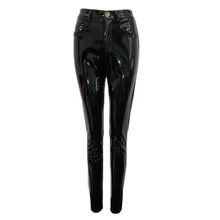 2018 Newest Black Latex Full Length Sexy Women High Quality Ladies Pants Bodycon Pants
