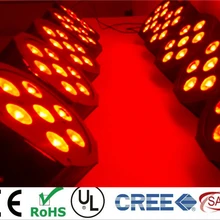 Крючок, день рождения прожектор для вечеринок CREE 7*9 W RGB 3IN1 Роскошные светодиодные сценические светильники 3/7 Каналы светодиодный плоский свет номинальной