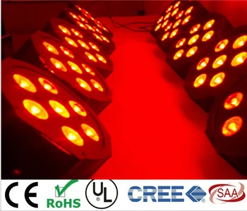 

Bar, birthday party stage light CREE 7*9W RGB 3IN1 LED Luxury DMX 3/7 Channels Led Flat Par Light
