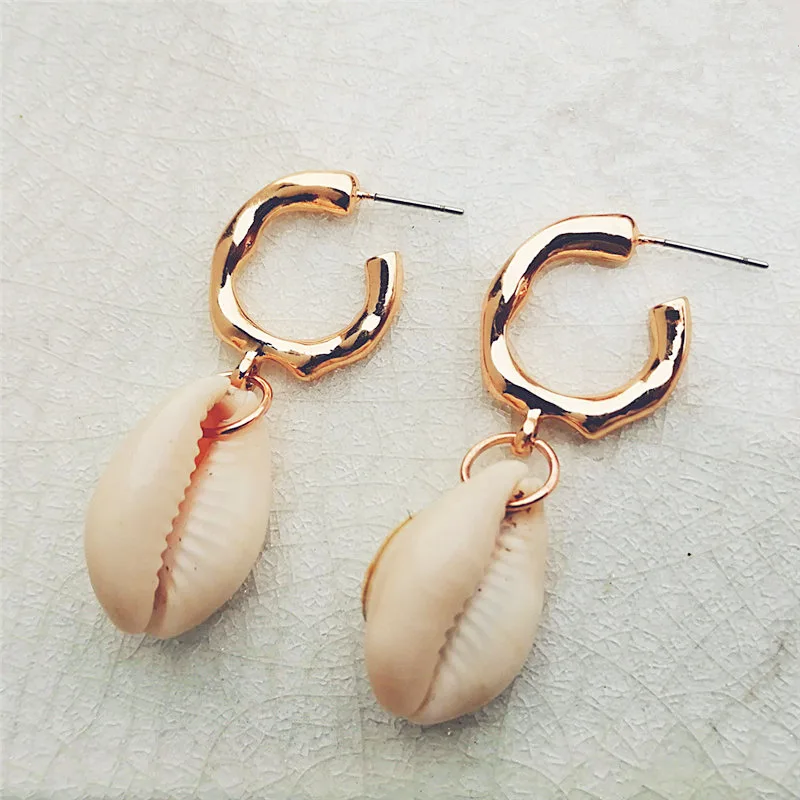 IF ME Мода новые большие хрустальные ZA серьги для женщин эффектный цвет рыбы ананас оболочки жемчужные Висячие серьги-капли ювелирные изделия - Окраска металла: Earring 14