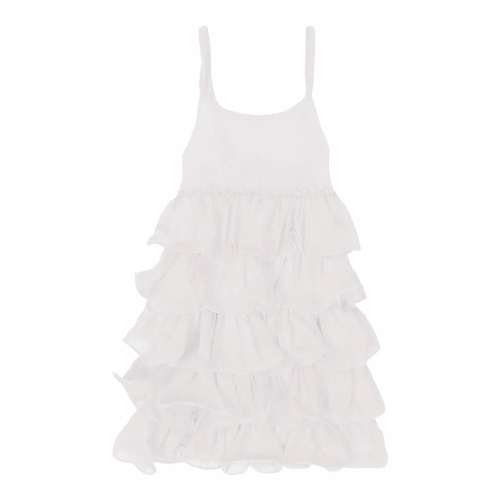 

Children Chiffon Dresses for Girls Summer Solid Vest Dresses Kids Sleeveless Layered Dress Spring Baby Sundress Vestido Infantil