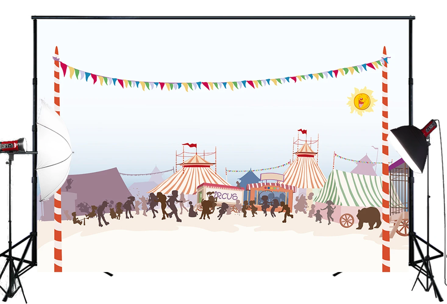 Circus Tent Carnival Theme Backdrop Photography Baby Shower