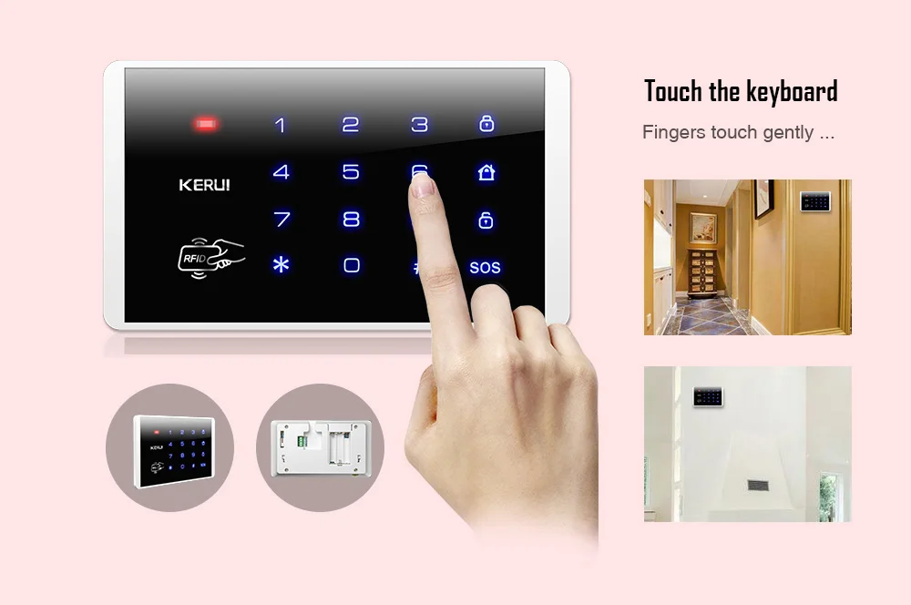 Kerui Беспроводная Клавиатура RFID система сигнализации сенсорный экран Клавиатура для Kerui домашняя система охранной сигнализации